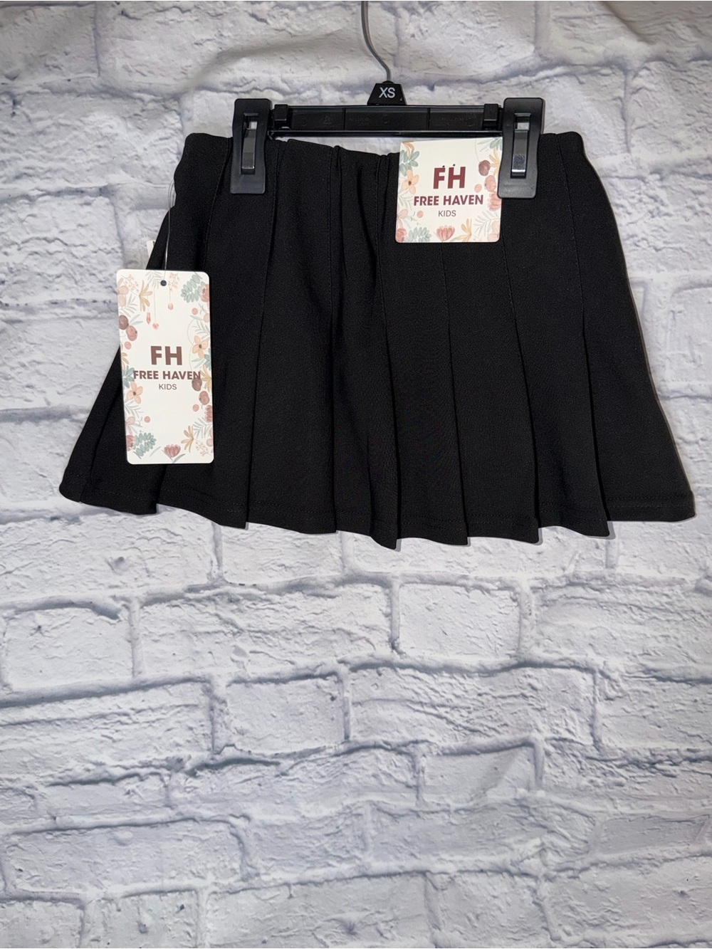 Kids Black Pleated Skirt